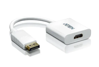 Adaptor ATEN VC985-AT. Conector 1: DisplayPort, Conector 2: HDMI, Conector 1 gen: Tată. Greutate: 35 g, Lățime: 45 mm, Adâncime: 180 mm. Lăţime de ambalaj: 19 mm, Adâncimea de ambalaj: 120 mm, Înălţime de ambalaj: 212 mm. Cantitate per ambalaj: 1 buc