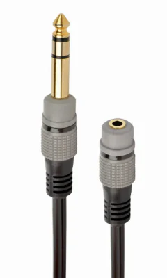 GEMBIRD A-63M35F-0.2M 6.35mm to 3.5mm audio adapter 0.2m black
