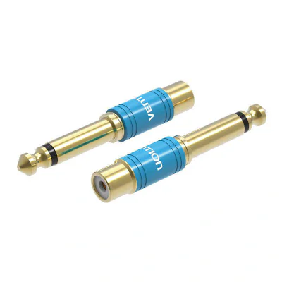 Adaptor audio Vention, de la RCA (M) la RCA (T) 6.5mm, conectori auriti, lungime 59.2mm, albastru, "VDD-C03"