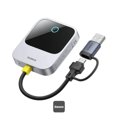 ADAPTOR CARPLAY wireless Baseus SafeJourney, transforma conexiunea Apple carplay cu fir in wireless, BT 5.0, conexiune auto USB Type-C sau USB "C10745100813-00" - 6932172662851