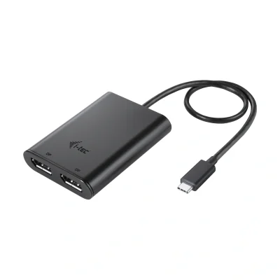 i-tec USB-C Dual 4K/60Hz (single 8K/30Hz) DP Video Adapter, 2.0, USB Type-C, DisplayPort output, 7680 x 4320 pixels