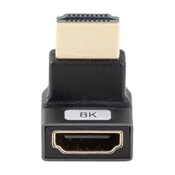 Adaptor HDMI Lanberg HDMI(M)->HDMI(F) 8K, unghi în sus, aluminiu, HDMI 2.1
