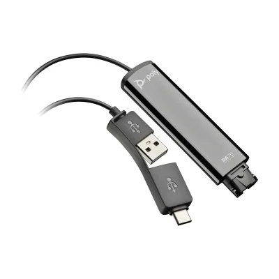 Adaptor HP Poly DA75 USB la QD, Black