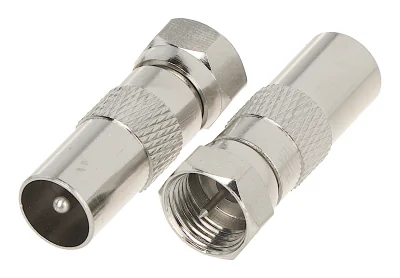 Adaptor IEC mufă - F mamă, IEC-W/F-W, 75 Ω