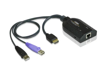Adaptor KVM USB HDMI ATEN KA7168-AX. Tastatură de tip port: USB, Mouse tip de port: USB, Video Type portul: HDMI. Greutate: 110 g, Lățime de ambalaj: 42 mm, Adâncimea de ambalaj: 124 mm. Dimensiuni(LxAxI): 56 x 91 x 21,2 mm. Greutate netă ambalaj pri
