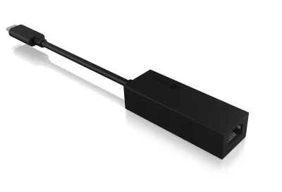 ICY BOX IB-LAN100-C3, Wired, USB Type-C, Ethernet, 1000 Mbit/s, Black
