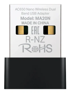 Adaptor USB Wireless MERCUSYS MA20N, Dual Band 200 + 433 Mbps, standarde wi fi IEEE 802.11 a, IEEE 802.11 ac, IEEE 802.11 b, IEEE 802.11 g, IEEE 802.11 n, securitate WPA/PSK, WPA2-PSK, WPA3-SAE, negru