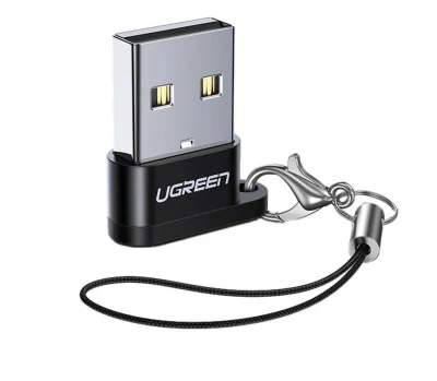 ADAPTOR Ugreen, "US280", USB Type-C(M) la USB 2.0(T), incarcare max 3A, negru "50568" - 6957303855681