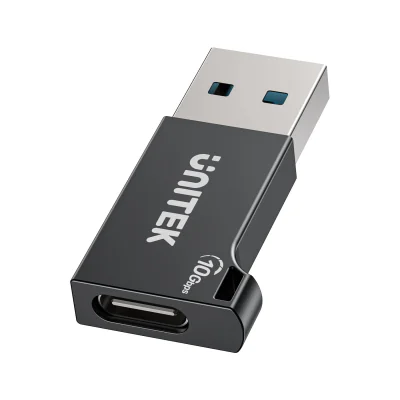 Adaptor UNITEK A1049ABK01, USB-A tată - USB-C mamă, 10 Gbps