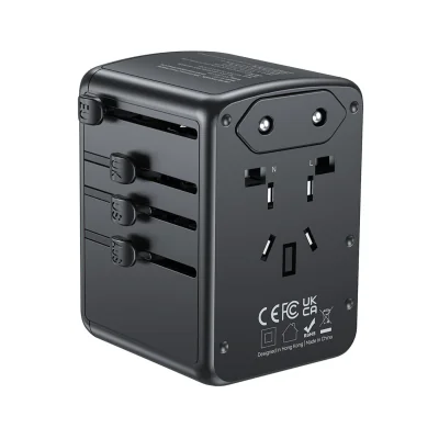Adaptor universal de priză cu încărcător USB UNITEK P1121ABK01