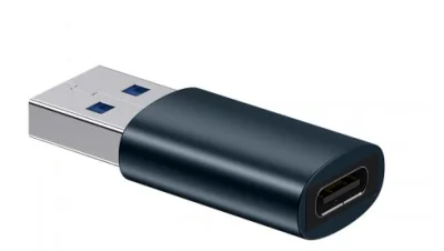 Adaptor USB BASEUS ZJJQ000103, 2.0/3.2 Gen 1 (3.1 Gen 1), USB A male - USB C female, Blue