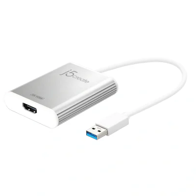 Adaptor USB-C J5CREATE JUA354-N, 2.0/3.2 Gen 1 (3.1 Gen 1), Silver