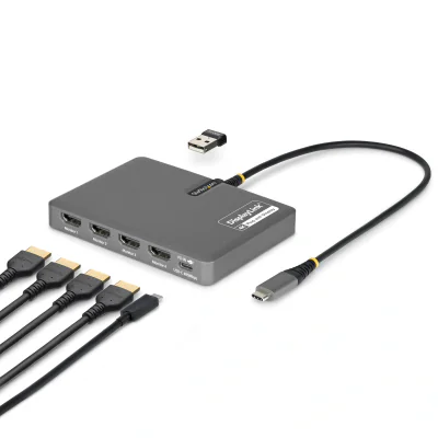 Adaptor USB-C STARTECH QUAD-USB-HDMI-ADAPT, 2.0, Grey