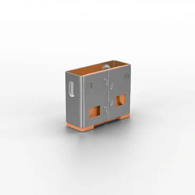 Adaptor USB Locks Lindy, 10 USB, orange