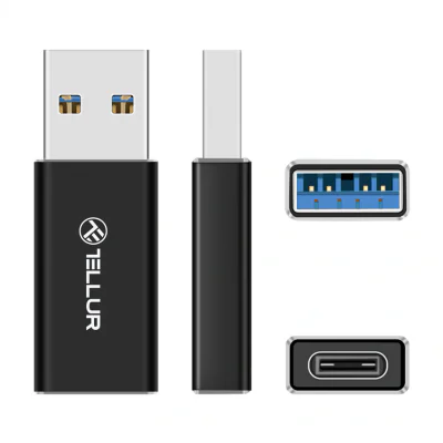 Adaptor USB TELLUR TLL155681, USB A male - USB C female