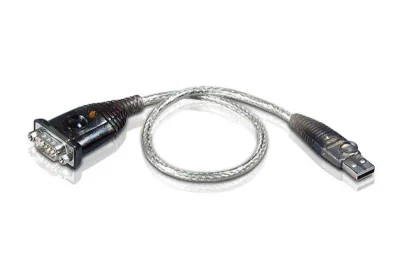 Adaptor USB to RS-232 Aten UC232A-AT. Culoarea produsului: Din oţel inoxidabil, Transparente, Negru, Lungime cablu: 0,35 m, Conector 1: USB Tip-A. Cantitate per ambalaj: 1 buc., Lăţime de ambalaj: 42 mm, Adâncimea de ambalaj: 124 mm. Greutate: 36 g. 