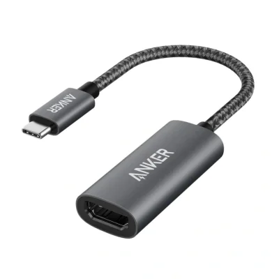 Adaptor video Anker, USB Type-C la HDMI(M), rezolutie 4K la 60Hz, PVC, negru, "A83120A2" - 194644075804