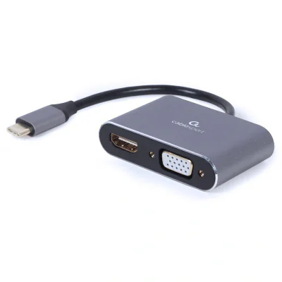 GEMBIRD A-USB3C-HDMIVGA-01 USB Type-C to HDMI + VGA display adapter space grey