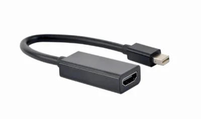 ADAPTOR video SPACER, Mini-DisplayPort (T) la HDMI (M), rezolutie maxima 4K (3840 x 2160) la 30Hz, 0.15m, black,"SPVC-mDPM-HDMIF-4K30-0.15 "