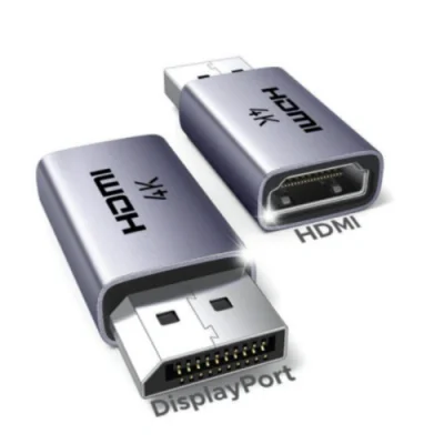 ADAPTOR VIDEO Ugreen "DP130", DP (T) la HDMI (M) 4K/30Hz, pachetul include 2 bucati, gri "55935"