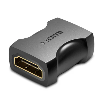 Adaptor video Vention, cupla HDMI (M) la HDMI (M), rezolutie 4K la 60Hz, bidirectional, conectori auriti, negru, "AIRB0-2" - 6922794747968