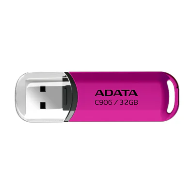 ADATA AC906-32G-RPP, 32 GB, USB Type-A, 2.0, Cap, 9 g, Pink, Transparent