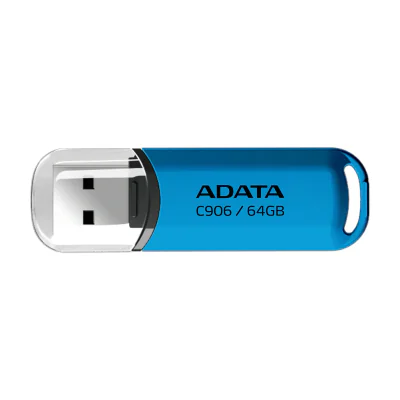 ADATA AC906-64G-RWB, 64 GB, USB Type-A, 2.0, Cap, 9 g, Blue, Transparent