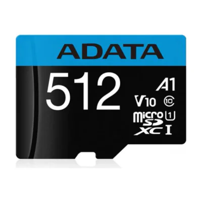 ADATA AUSDX512GUICL10A1-RA1, 512 GB, MicroSDXC, Class 10, UHS-I, 100 MB/s, 25 MB/s