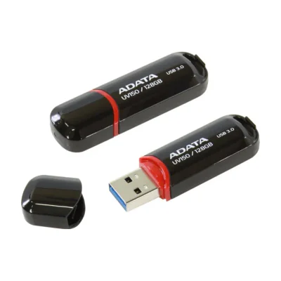 ADATA AUV150-128G-RBK, 128 GB, USB Type-A, 3.2 Gen 1 (3.1 Gen 1), Cap, Black