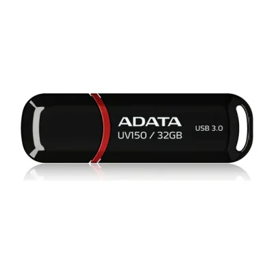 ADATA AUV150-32G-RBK, 32 GB, USB Type-A, 3.2 Gen 1 (3.1 Gen 1), 90 MB/s, Cap, Black
