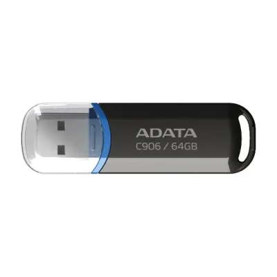 ADATA C906, 64 GB, USB Type-A, 2.0, Cap, 9 g, Black