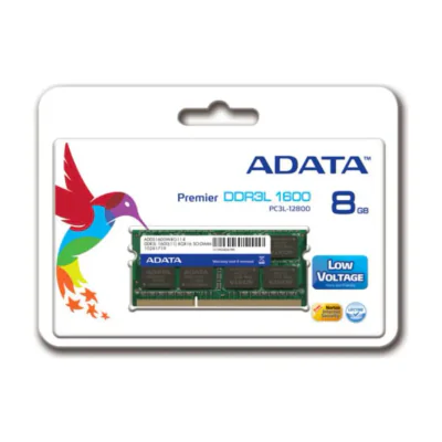 ADATA Premier , 8 GB, 1 x 8 GB, DDR3L, 1600 MHz, 204-pin SO-DIMM, Green