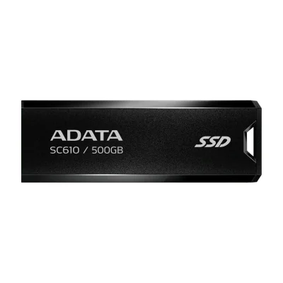 ADATA SC610, 500 GB, USB Type-A, 3.2 Gen 2 (3.1 Gen 2), 550 MB/s, 10 Gbit/s, Black