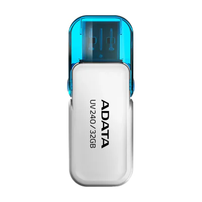 ADATA UV240, 32 GB, USB Type-A, 2.0, Cap, 7 g, White