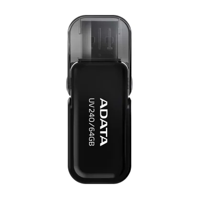 ADATA UV240, 64 GB, USB Type-A, 2.0, Cap, 7 g, Black