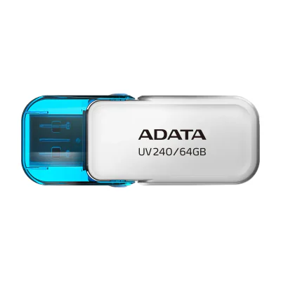 ADATA UV240, 64 GB, USB Type-A, 2.0, Cap, 7 g, Blue, White