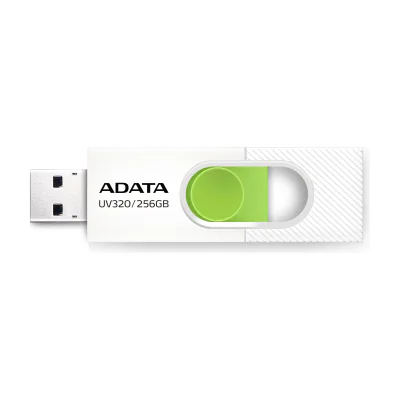 ADATA UV320, 256 GB, USB Type-A, 3.2 Gen 1 (3.1 Gen 1), 100 MB/s, Slide, Green, White