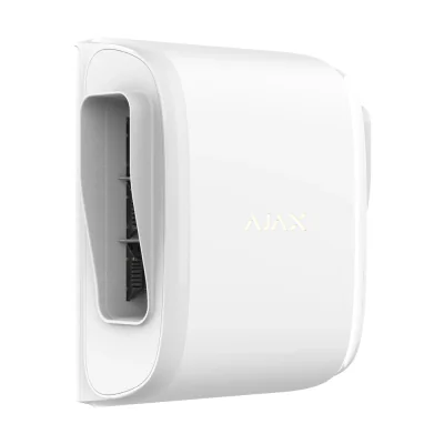 Ajax DualCurtain Outdoor WH - Detector tip cortina wireless de exterior, Raza de detectie reglabila pana la 2 x 15 m, inaltime de instalare 0,8 - 1,2 m, Functie antimasca