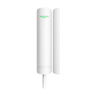 AJAX FIBRA DoorProtectPlus WH SUPERIOR - Magnet adresabil cu fir cu doua elemente REED, conector suplimentar de contact ai detector de vibratii si accelerometru de inclinare. Alb
