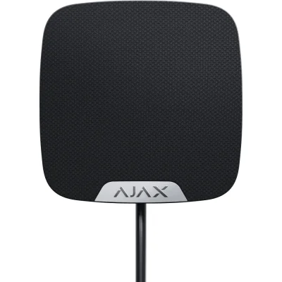 AJAX FIBRA HomeSiren BL SUPERIOR - Sirena de interior cu fir, adresabila, volum reglabil de la 81 la 105 dB la 1 m cu semnalizare LED. Negru