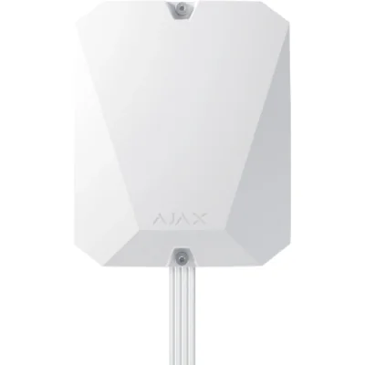 AJAX FIBRA HUB HYBRID 2G WH SUPERIOR - Unitate centrala (HUB) a unui sistem antiefractie hibrid cu LAN integrat si comunicator dual sim 2G, posibil sa adauge si sa opereze pana la