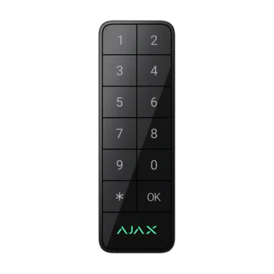 AJAX FIBRA KeyPad Outdoor BLACK SUPERIOR - Tastatura cu fir pentru exterior cu cititor RFID si Bluetooth. Negru