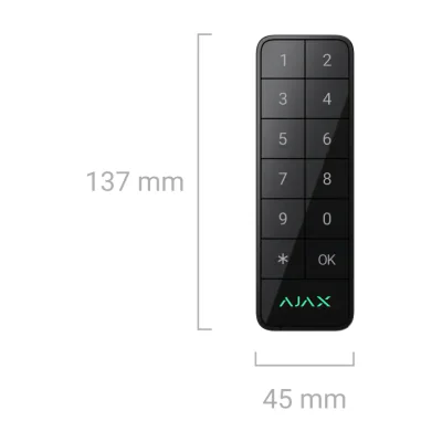 AJAX FIBRA KeyPad Outdoor GRAPHITE SUPERIOR - Tastatura cu fir pentru exterior cu cititor RFID si Bluetooth.