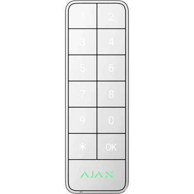 AJAX FIBRA KeyPad Outdoor WHITE SUPERIOR - Tastatura cu fir pentru exterior cu cititor RFID si Bluetooth. Alb