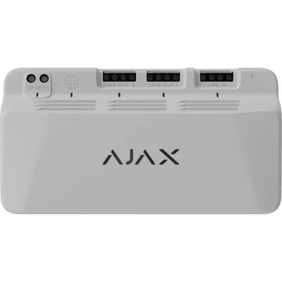 Ajax FIBRA LineSupply 75W WH SUPERIOR - Sursă de alimentare suplimentară Ajax Fibra, alba
