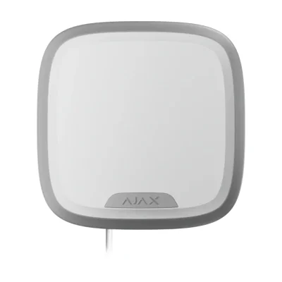 AJAX FIBRA StreetSiren Plus WH SUPERIOR - Sirenă cu fir cu protectie avansată împotriva sabotajului si o listă extinsă de certificate de conformitate. Pentru utilizare în exterior si