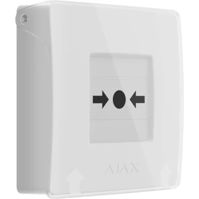 Ajax ManualCall Point (white) - Alarma manuala de incendiu pentru sistemele Ajax, cu cheie de resetare. Optiune de dezactivare a notificarilor catre centrul de notificari i