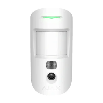 Ajax MotionCamera (PhOD) WH - Detector PIR cam wireless cu functia de fotografie la cerere, rezolutie maximă 640 x 480, imunitate la animale de companie până la 20 kg / 5