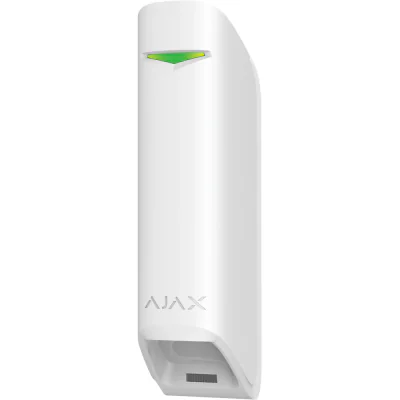 AJAX MotionProtect Curtain WH - Detector wireless de interior tip cortina, Inaltime recomandata de montaj: 2.4 m, unghi orizontal 6°, distanta de detectie pana la 11m, alb