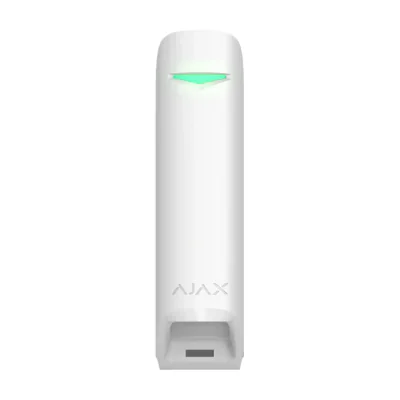 AJAX MotionProtect Curtain WH - Detector wireless de interior tip cortina, Inaltime recomandata de montaj: 2.4 m, unghi orizontal 6°, distanta de detectie pana la 11m, alb